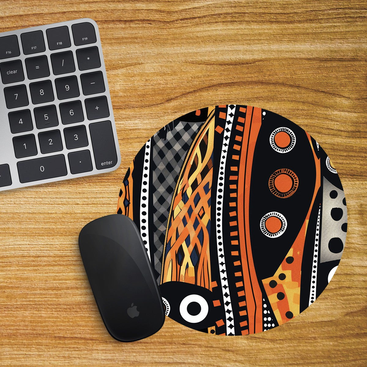 African Pattern Round Mouse Mat / Pad Laptop Desktop Computer Africa 02