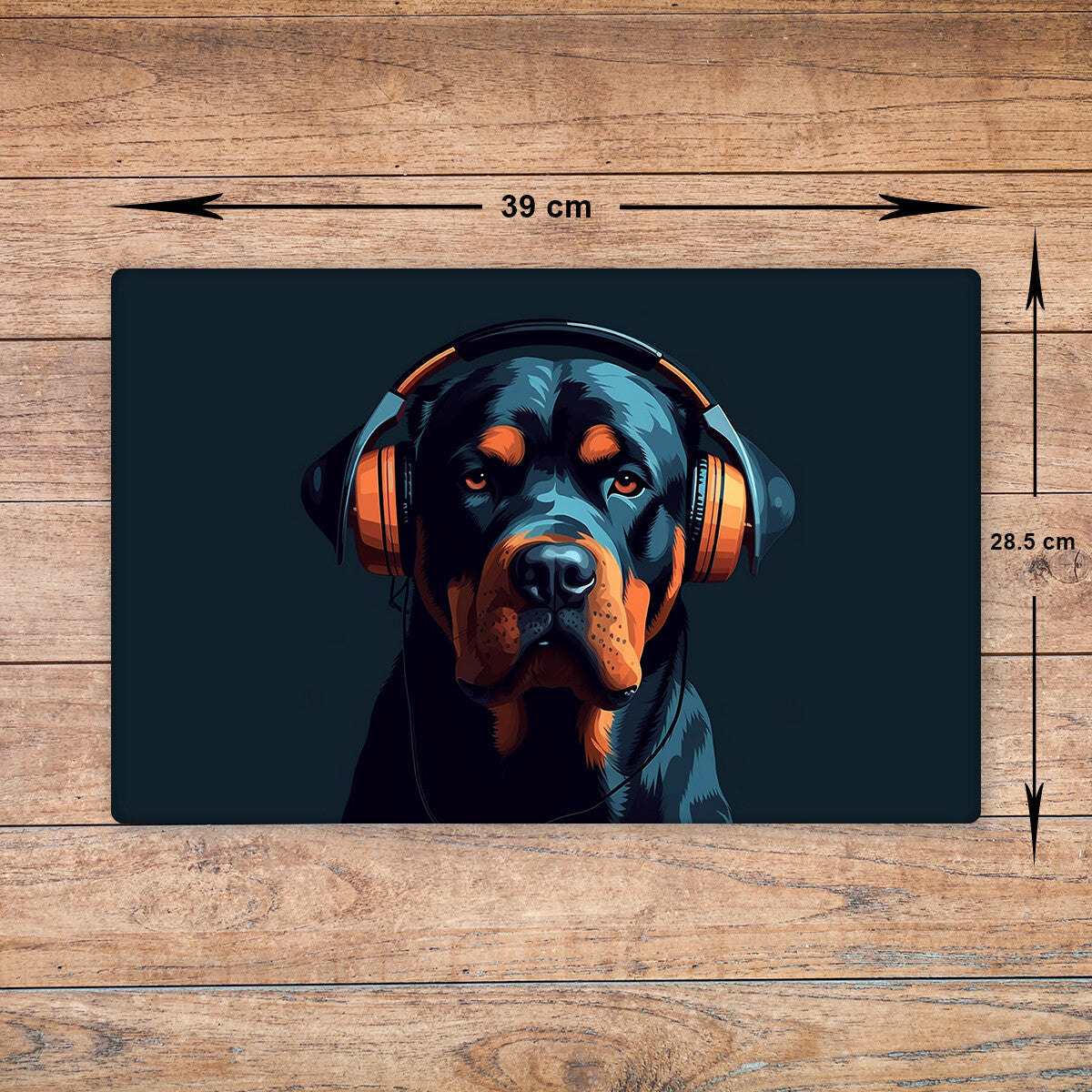 Rottweiler Glass Chopping Board - Cutting Board Worktop Saver Large A3 Size