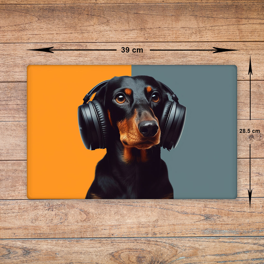 Dachshund Glass Chopping Board - Cutting Board Worktop Saver Sausage Large A3