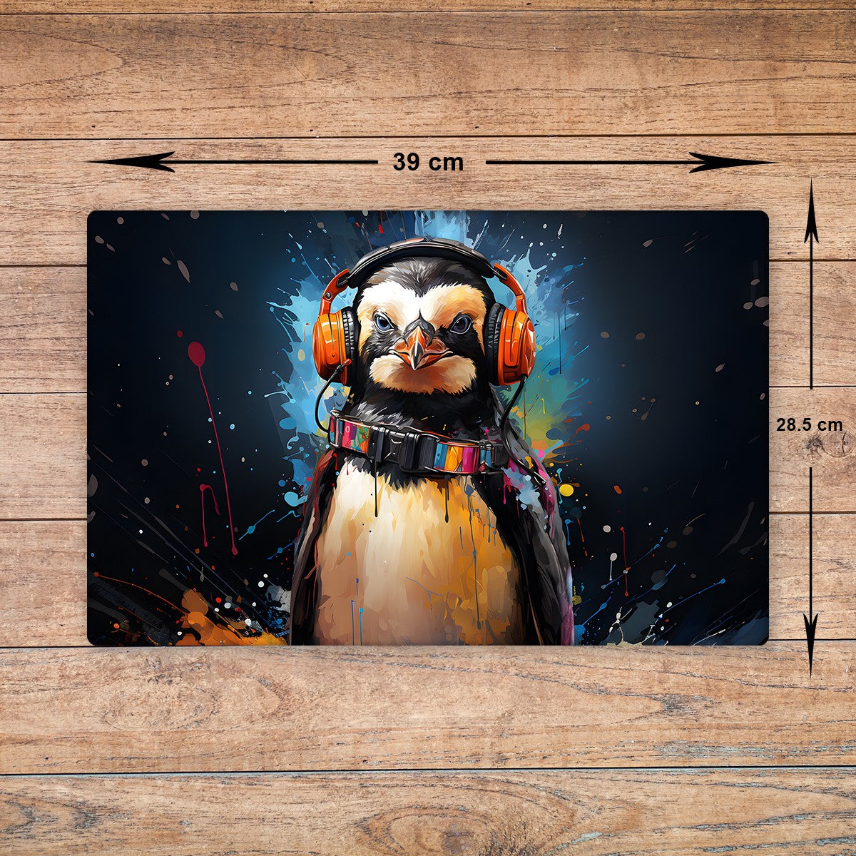 Penguin Chopping Board Glass Animal Cutting Board Worktop Saver Large Size A3