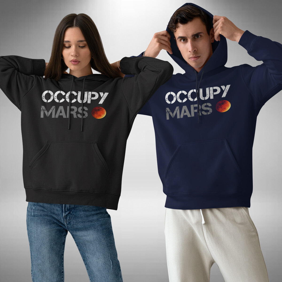 Occupy Mars Adult Hoodie Funny The Red Planet Small to 3XL