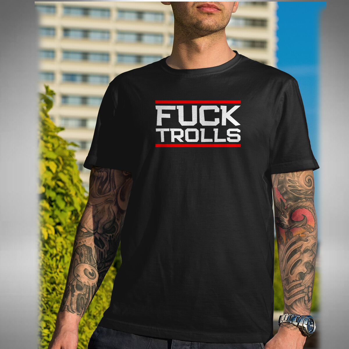 F~<k Trolls Mens T-Shirt Funny Internet Cyber Bully Scum Slang