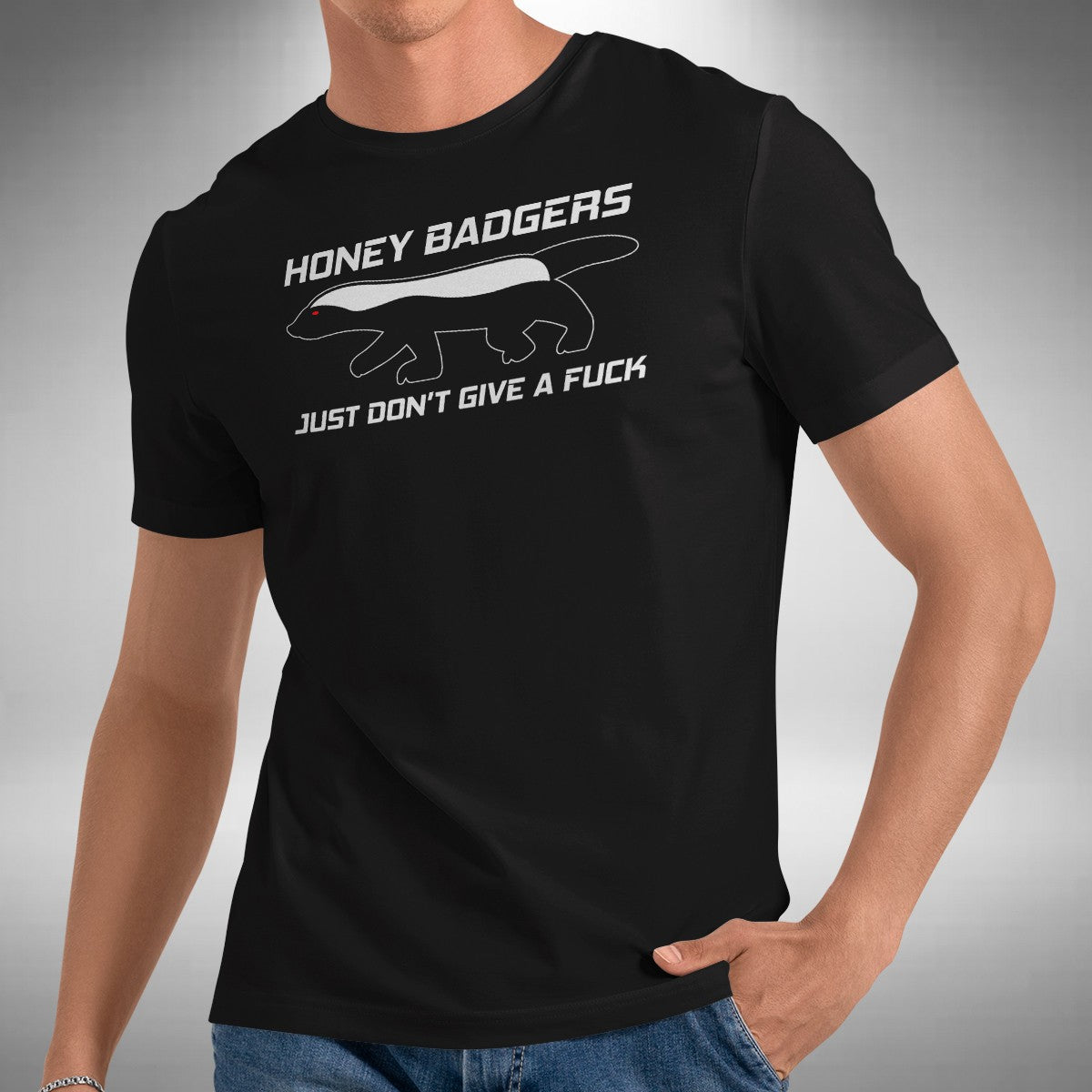 Honey Badger T-Shirt Funny Crazy Fearless Animal Ratel Mustelidae Small to 5XL