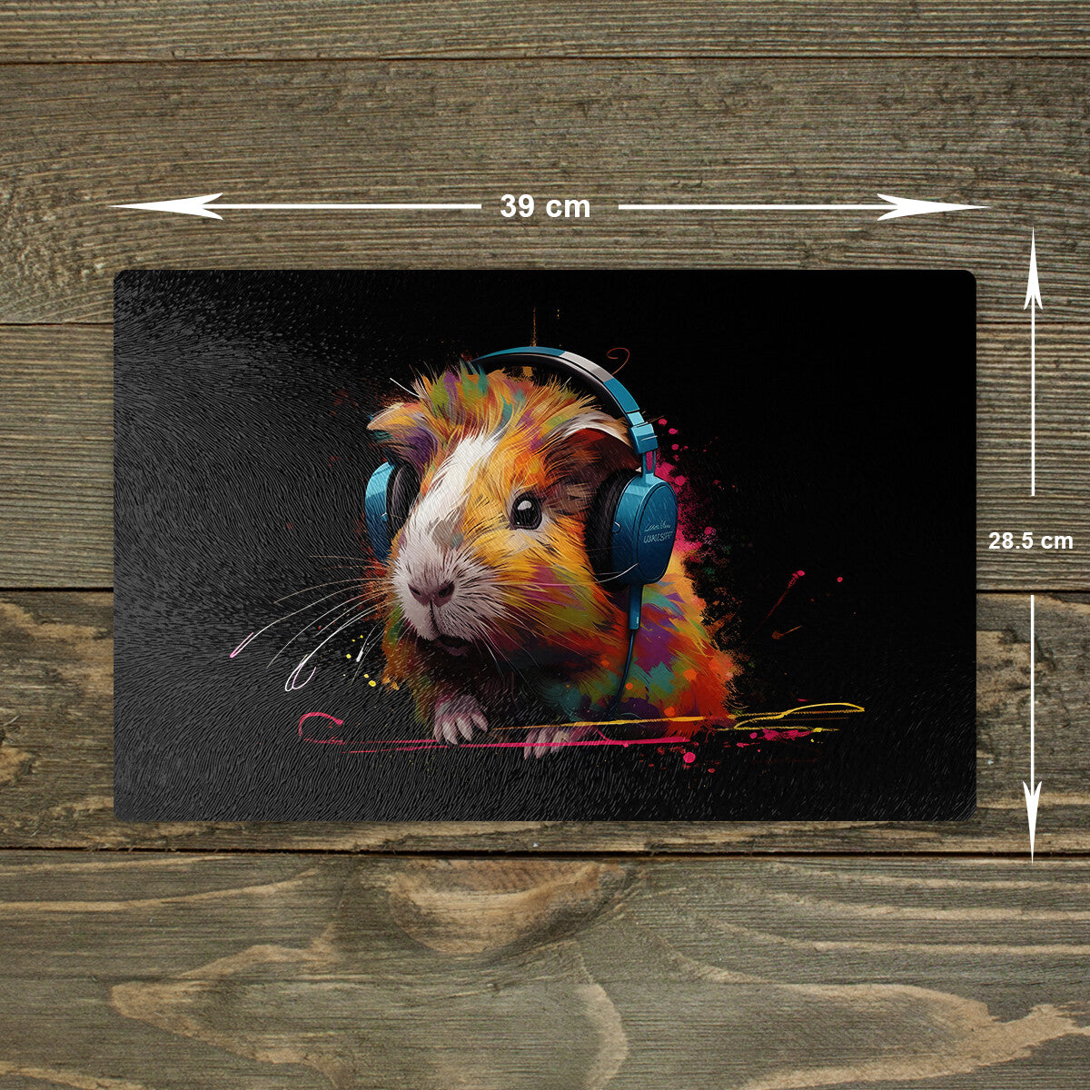 Guinea Pig Chopping Board Glass - Cutting Board Kitchen Worktop Saver Large A3