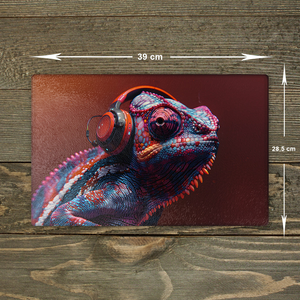 Chameleon Chopping Board Glass Animal Cutting Board Worktop Saver Large A3 Size
