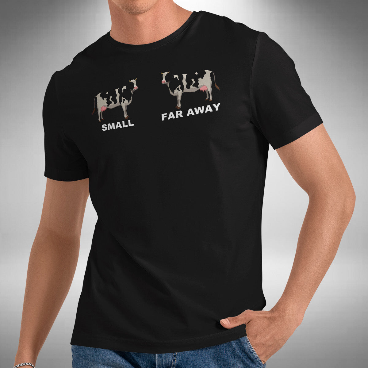 Small Cow Far Away T-Shirt - Funny Father Ted Inspired British Comedy