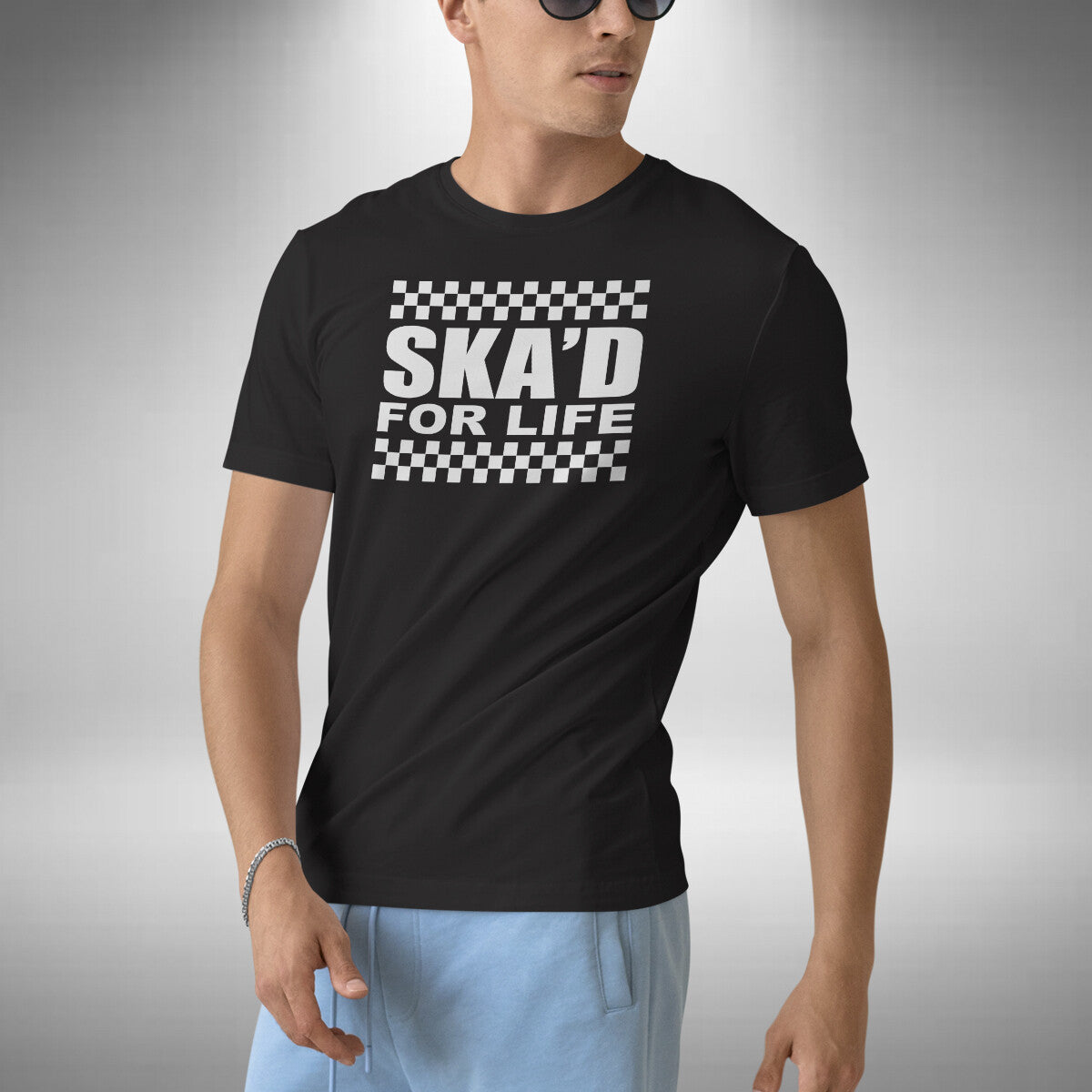 SKA'D For Life T-Shirt SKA 2 Tone Reggae Rudeboy Skinhead Sizes Small to 5XL