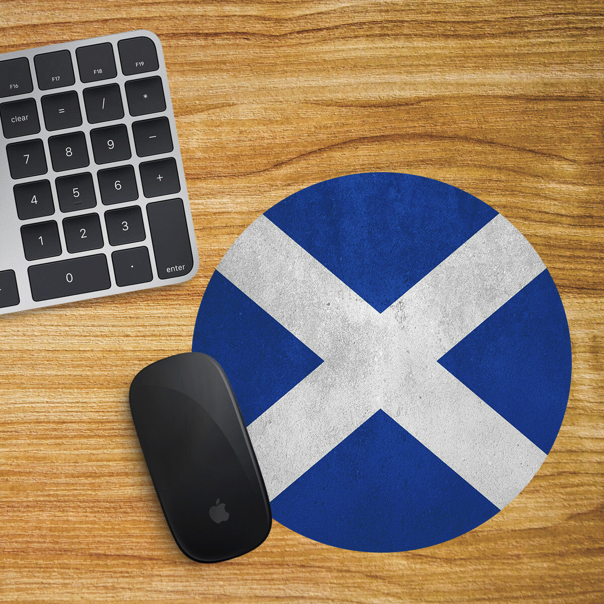 Scotland Round Mouse Mat / Pad Scottish Flag