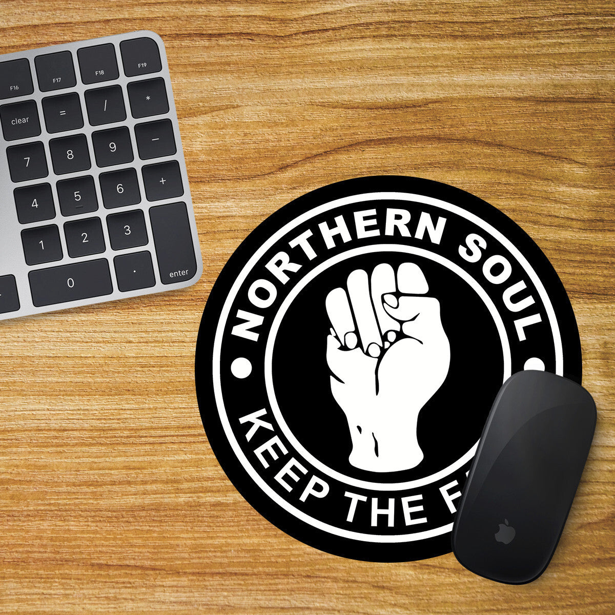 Northern Soul Round Mouse Mat Pad Computer PC Laptop Keep The Faith Wigan Casino