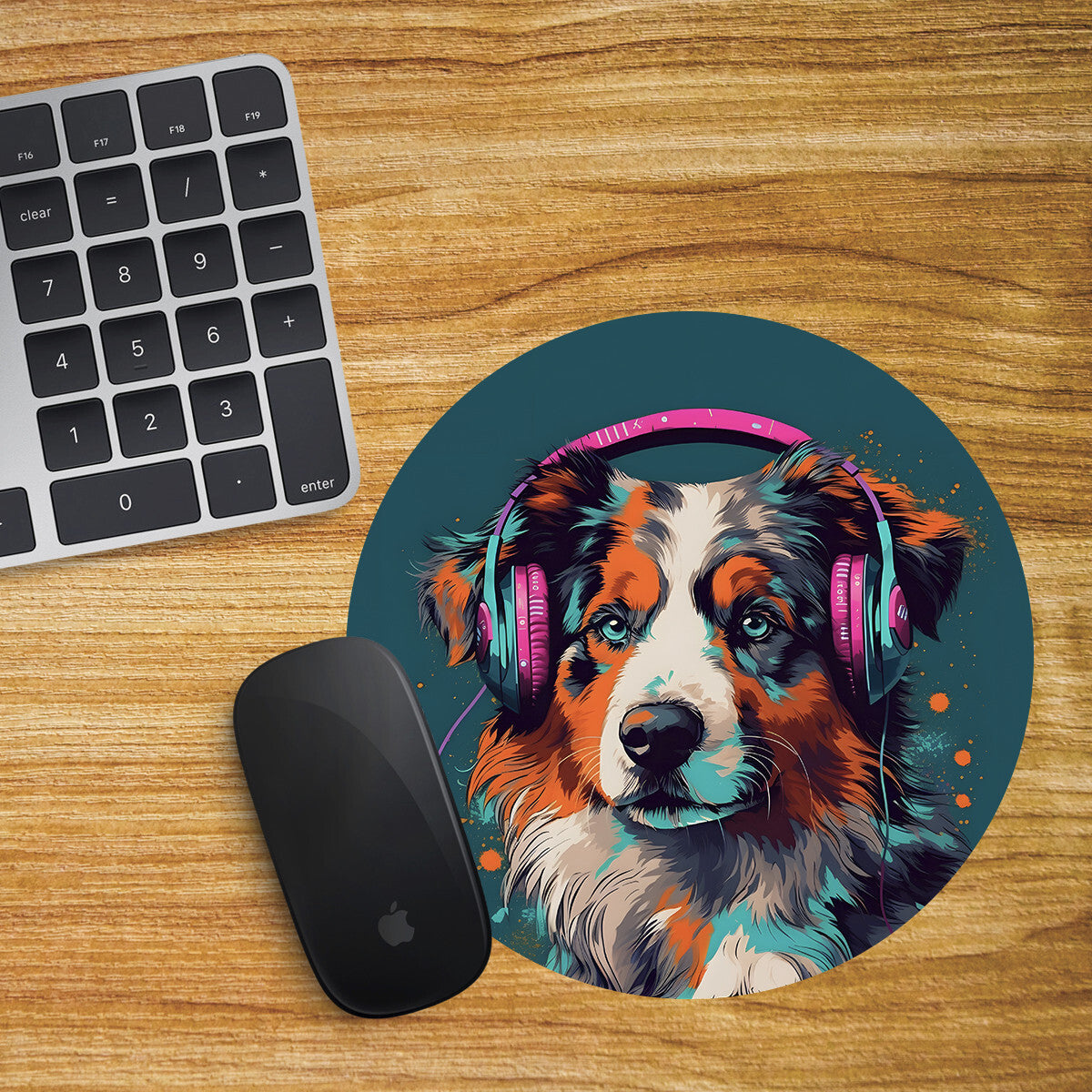 Australian Shepherd Round Mouse Mat Pad Funny Computer PC Laptop Gift Gaming