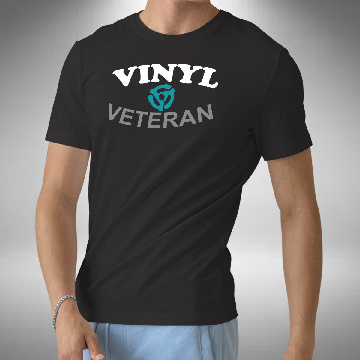 Vinyl Veteran Men's T-Shirt Dj Music Lover Old Skool Raver Small to 5XL