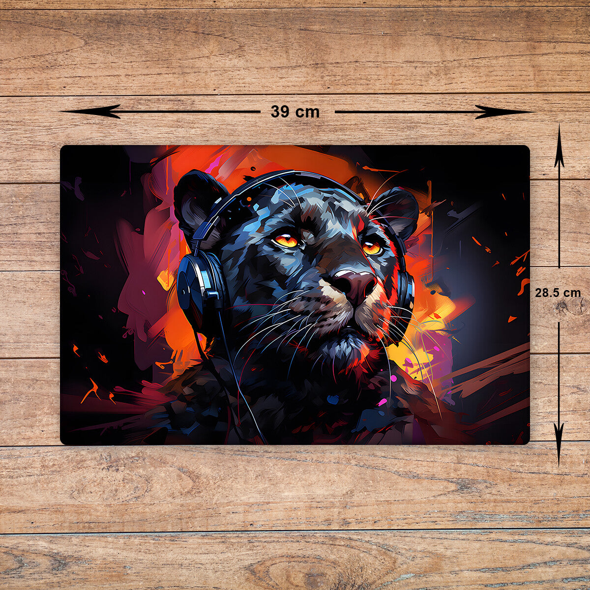 Black Panther Chopping Board Glass - Cutting Board Kitchen Worktop Saver Size A3