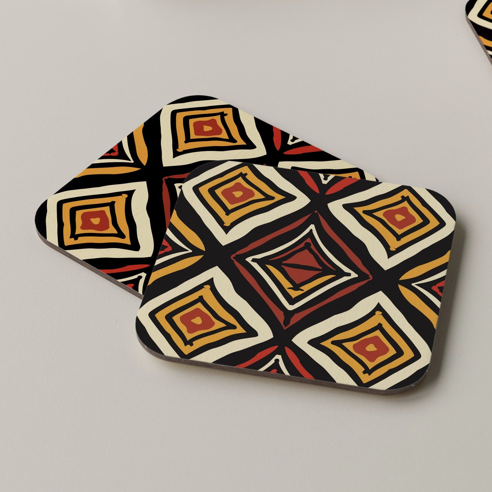 African Pattern Coaster Drinks Tea Coffee 08