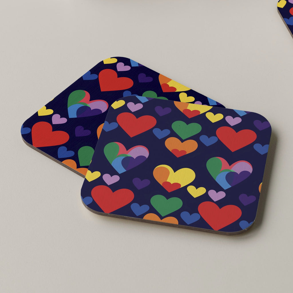 Love Heart Coaster Drinks Tea Coffee 07