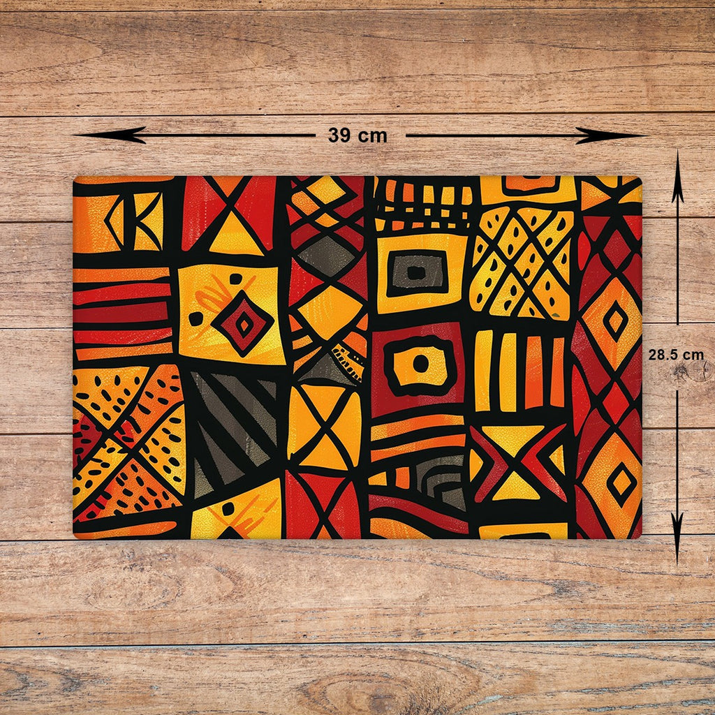 African Pattern Glass Chopping Board - Cutting Board Worktop Saver Africa 04