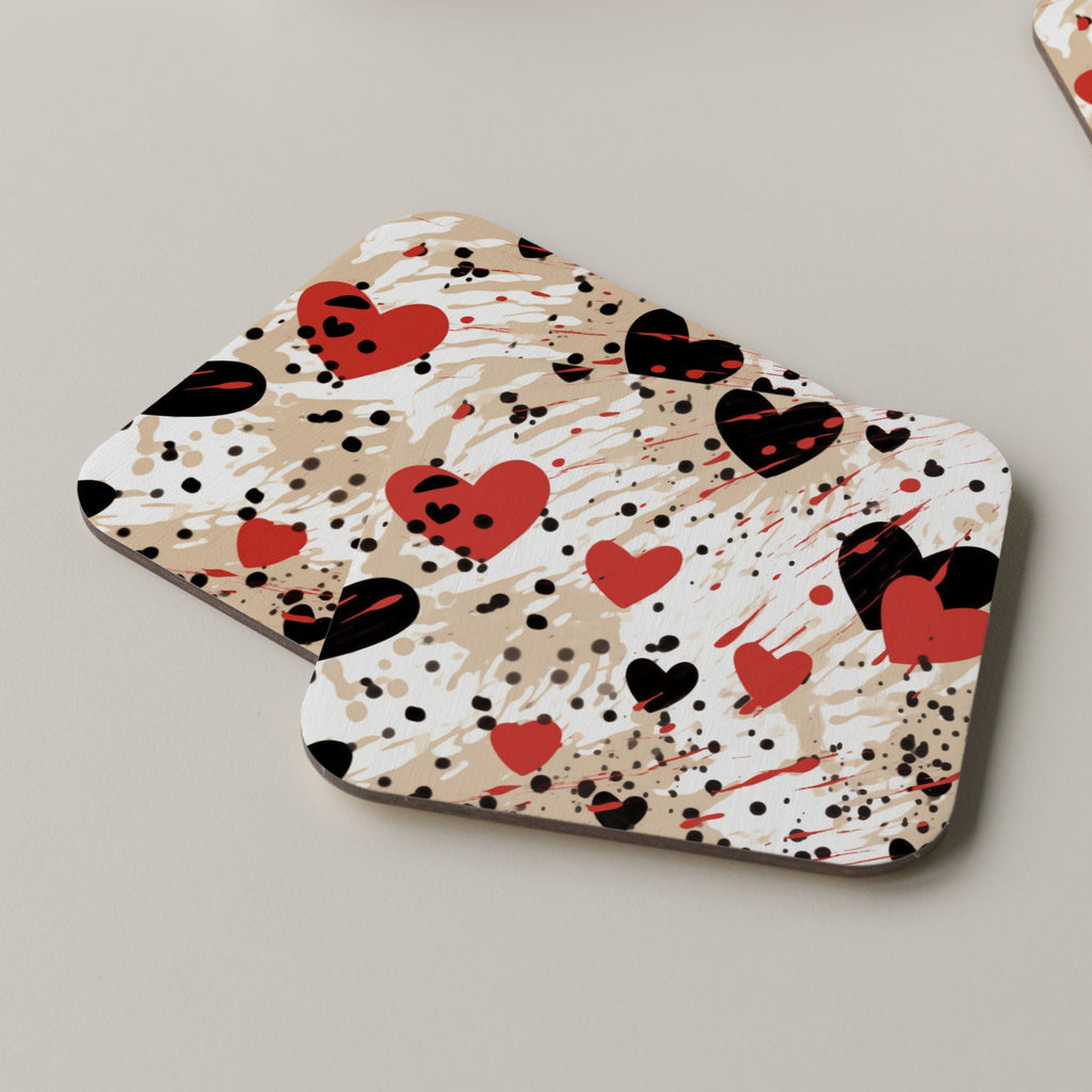 Love Heart Coaster Drinks Tea Coffee 02