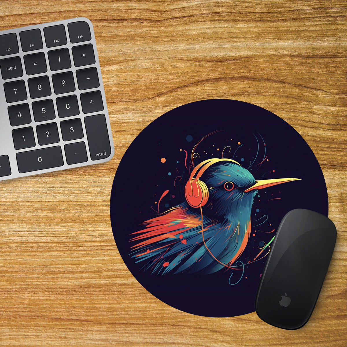 Bird Round Mouse Mat Pad Funny Computer PC Laptop Gift Gaming