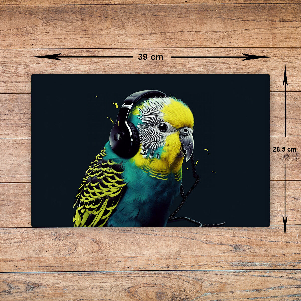 Budgerigar Chopping Board Glass Budgie Cutting Board Kitchen Worktop Saver A3