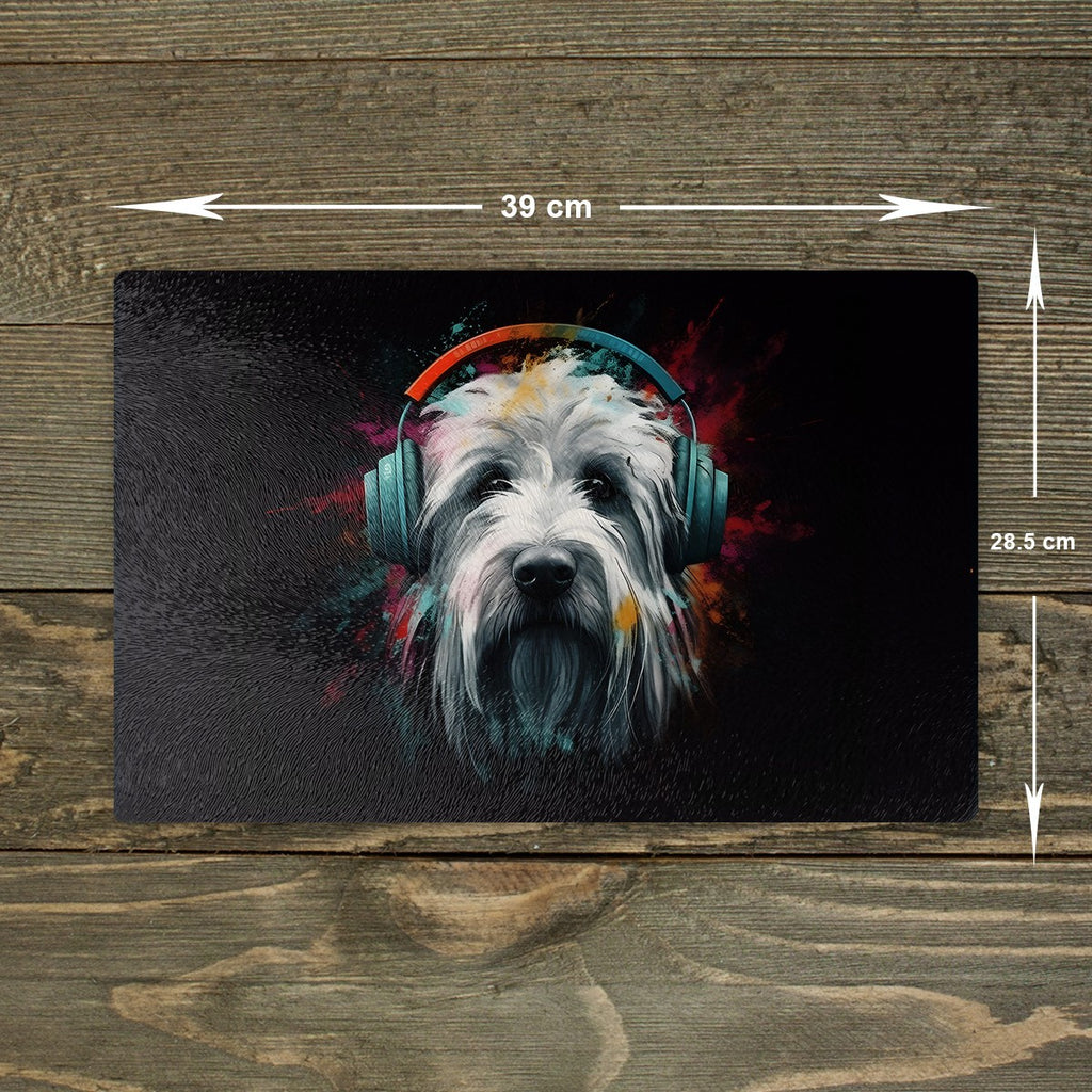 Old English Sheepdog Chopping Board Glass Cutting Board Kitchen Worktop Saver A3
