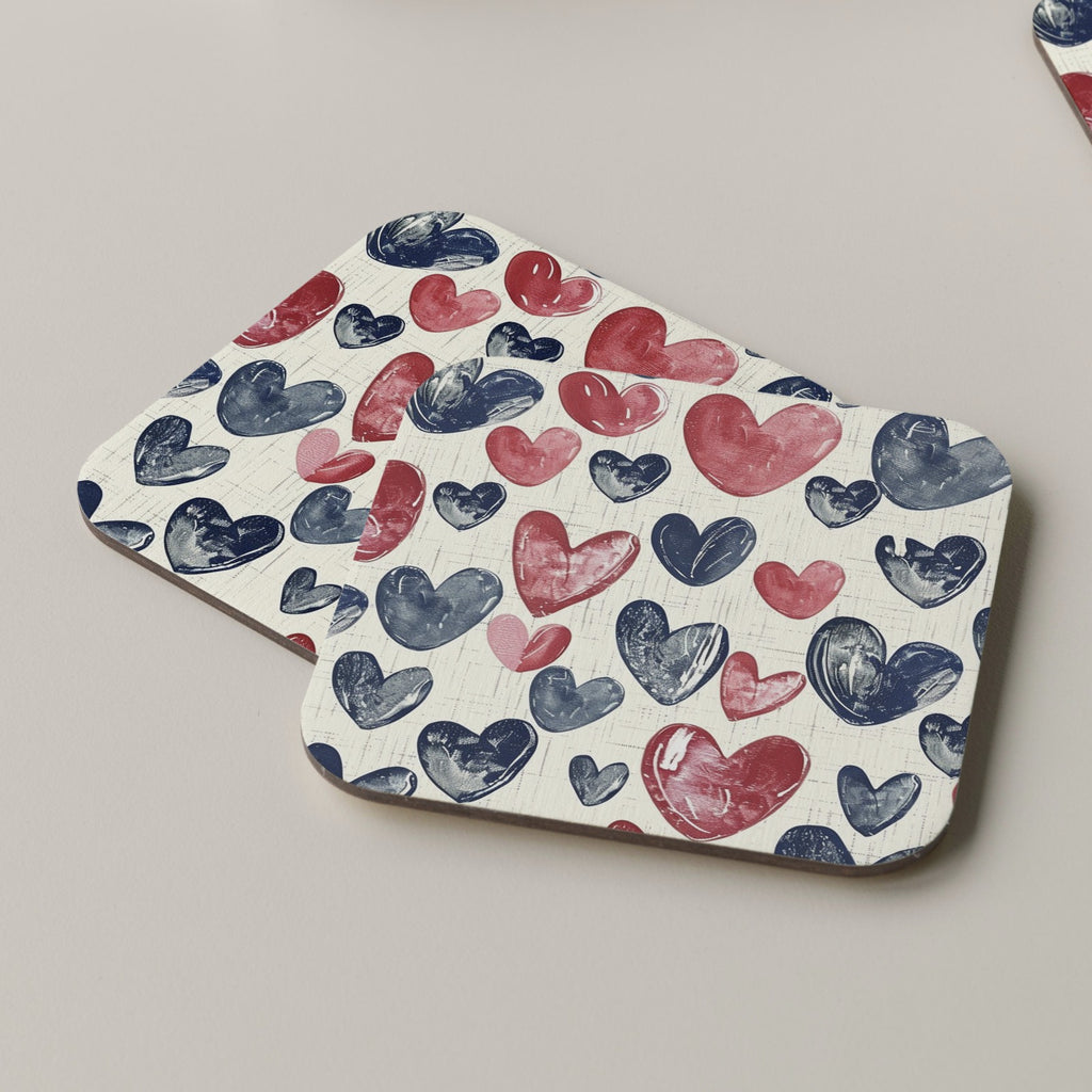 Love Heart Coaster Drinks Tea Coffee 01