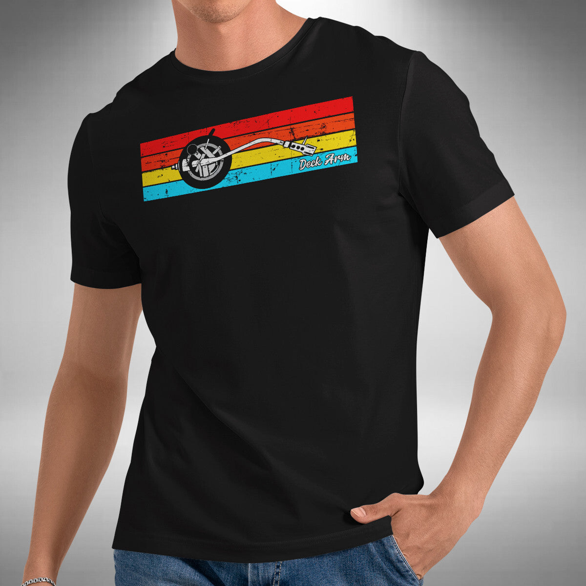 Deck Arm T-Shirt - DJ Turntable Technics Vinyl Junkie Old Skool