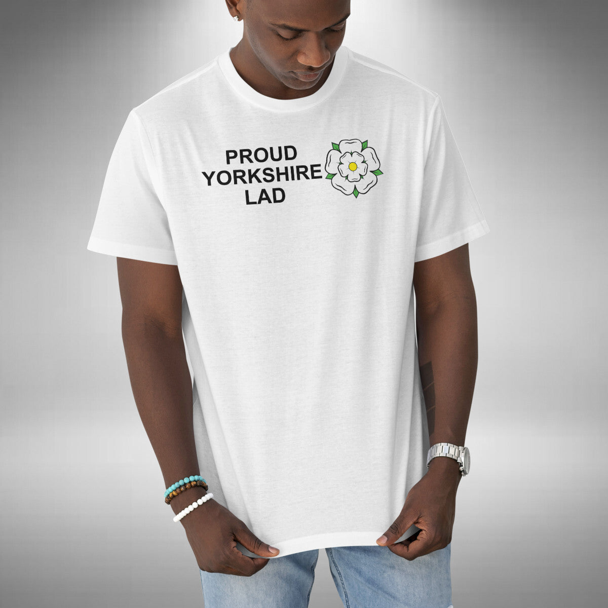 Proud Yorkshire Lad Men's T-Shirt Funny Bradford Leeds Sheffield Hull York
