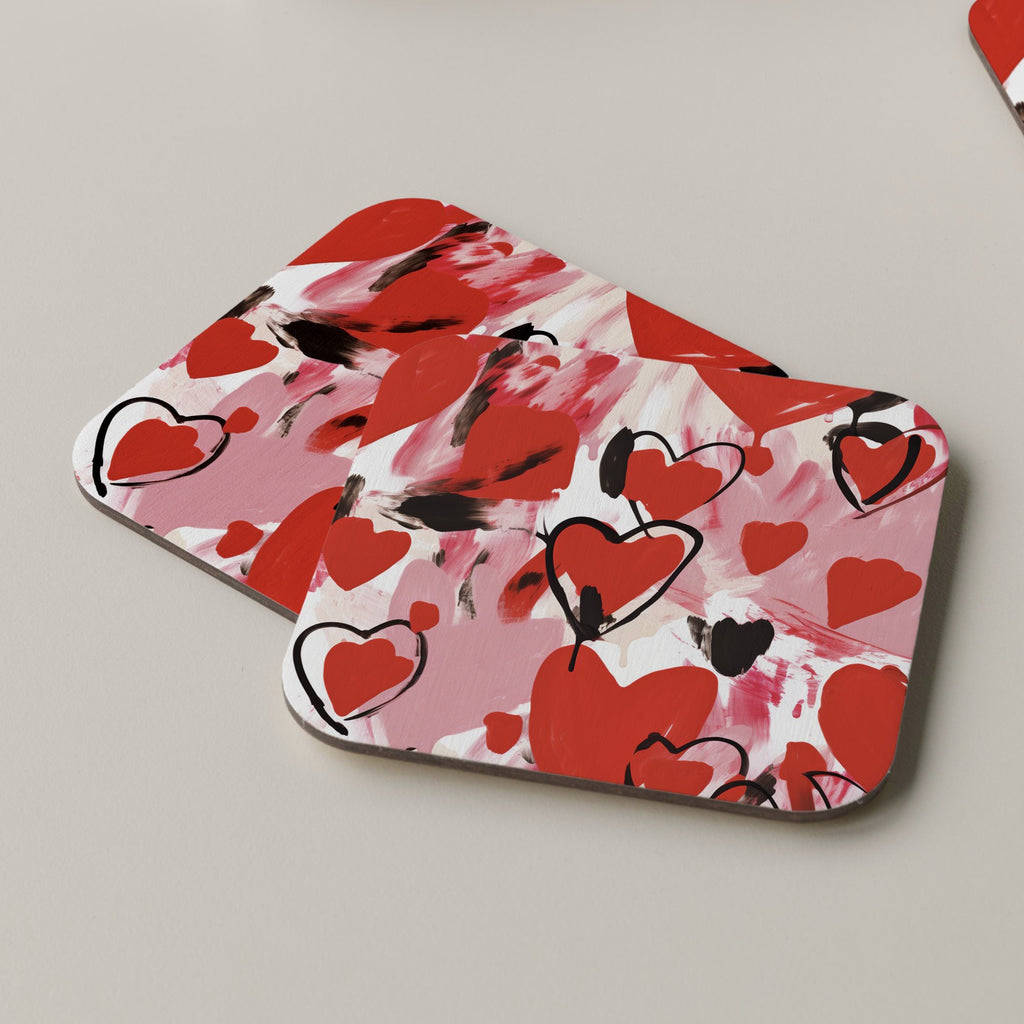 Love Heart Coaster Drinks Tea Coffee 08