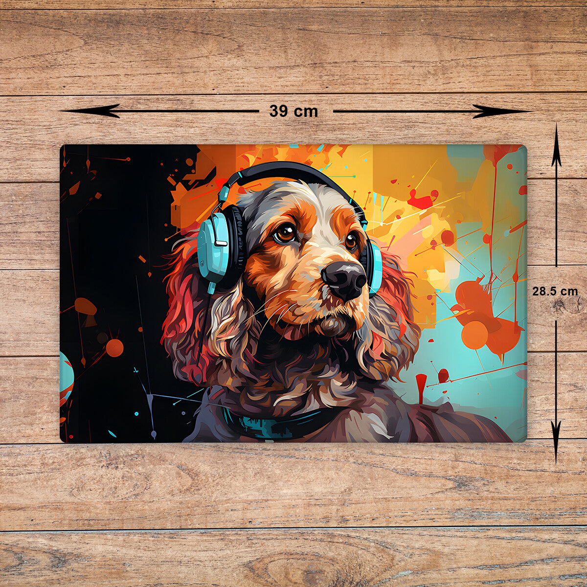 Springer Spaniel Chopping Board Glass - Cutting Board Worktop Saver Large A3