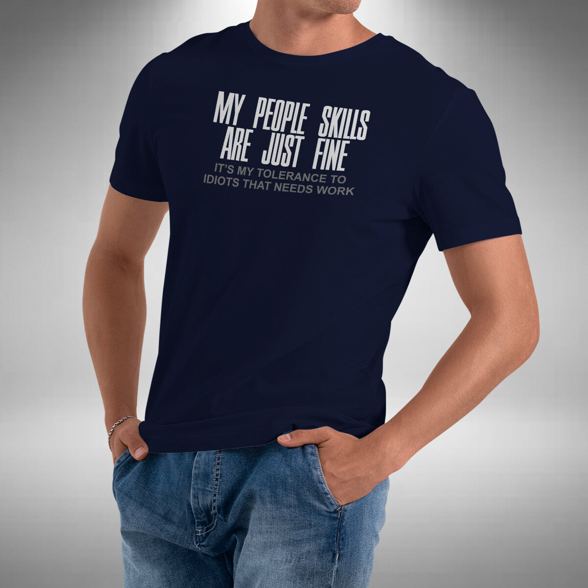 My Peolpe Skills Men's T-Shirt Funny Sarcasm humour Fathers Day Birthday Gift