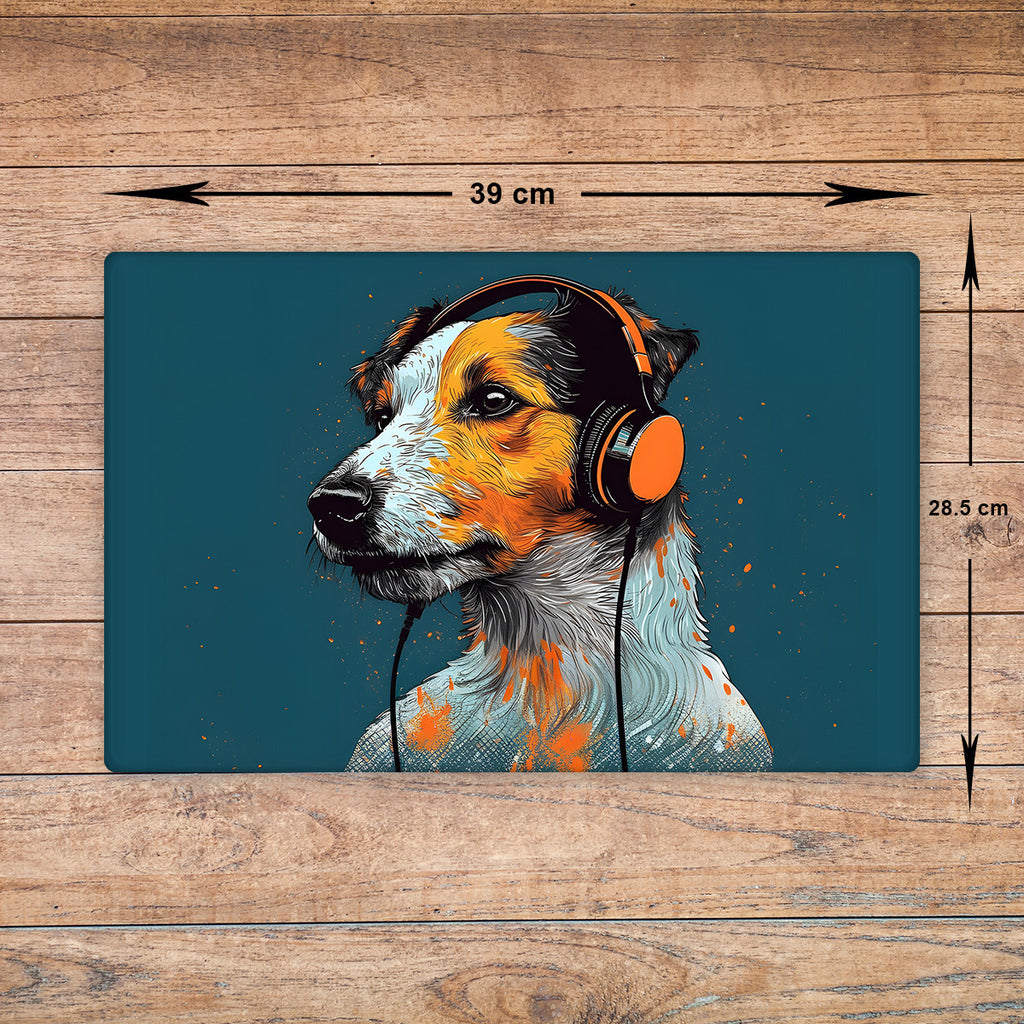 Jack Russell Chopping Board Glass Cutting Board Worktop Saver Large A3 Size