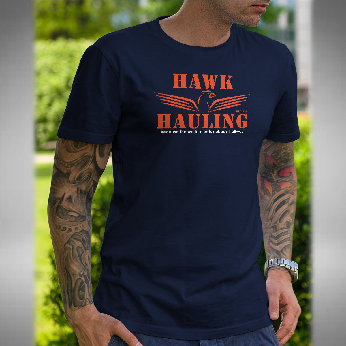 Hawk Hauling T-Shirt - Over the Top Inspired 80s Movie Lincoln Hawk