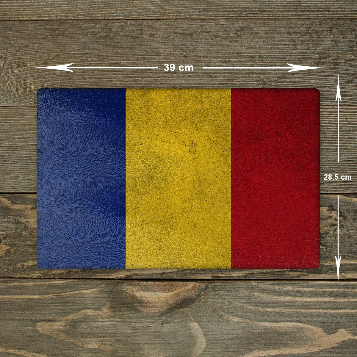 Romania Glass Chopping Board - Cutting Board Worktop Saver Large A3 Size