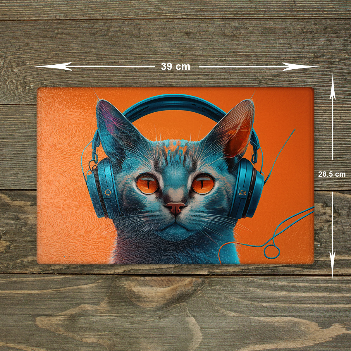 Cat Chopping Board Glass Ginger Cat Cutting Board Kitchen Worktop Saver Large A3