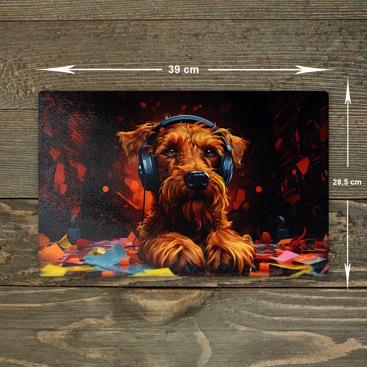 Irish Terrier Chopping Board Glass Cutting Board Kitchen Worktop Saver Large A3