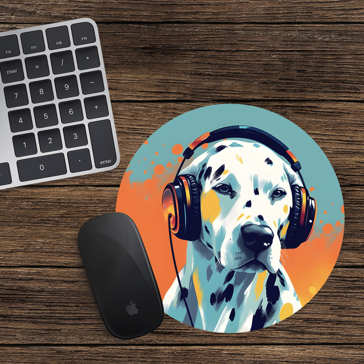 Dalmatian Round Mouse Mat Pad Funny Computer PC Laptop Gift Gaming