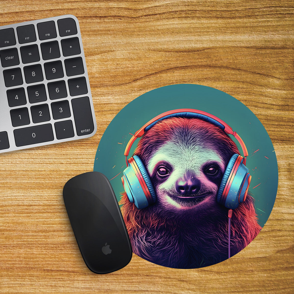 Sloth Round Mouse Mat Pad Funny Computer PC Laptop Gift Gaming