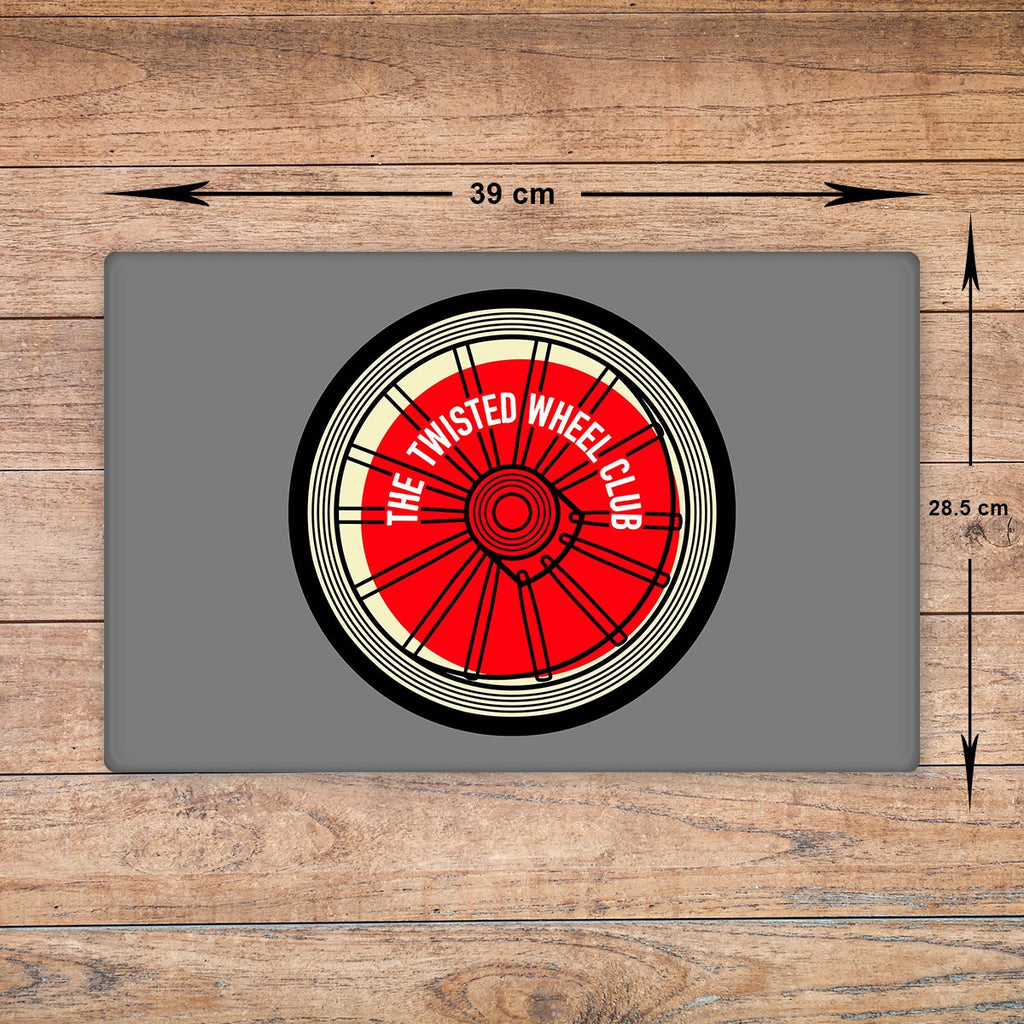 The Twisted Wheel Chopping Board Glass Cutting Board Worktop Saver A3 Size