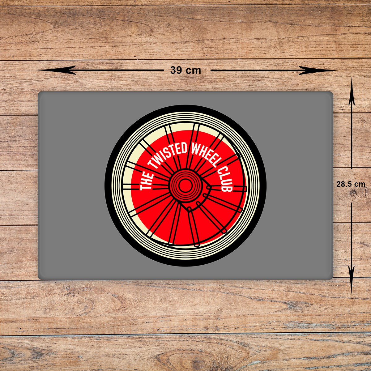 The Twisted Wheel Chopping Board Glass Cutting Board Worktop Saver A3 Size