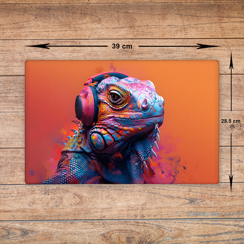Iguana Chopping Board Glass Cutting Board Kitchen Worktop Saver Large A3 Size