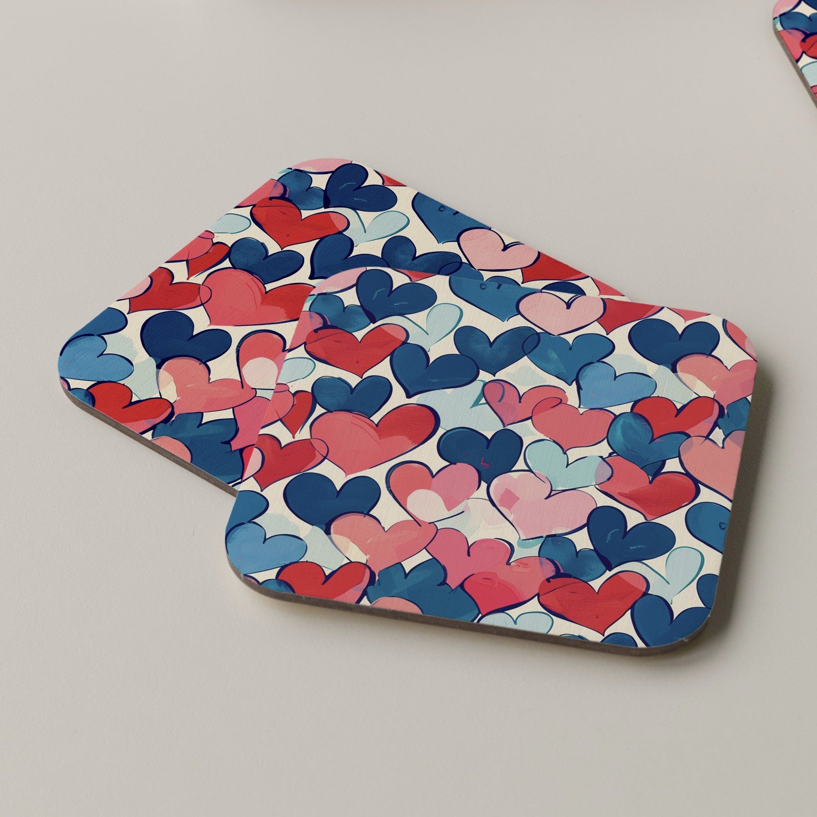 Love Heart Coaster Drinks Tea Coffee 03