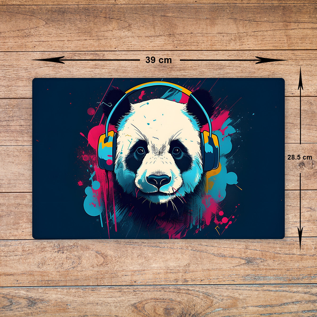 Panda Chopping Board Glass - Cutting Board Kitchen Worktop Saver Large A3 Size