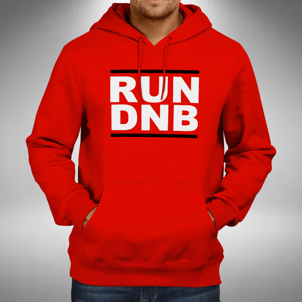 RUN DNB Adult Hoodie - Jungle Drum & Bass Dance Music Lover