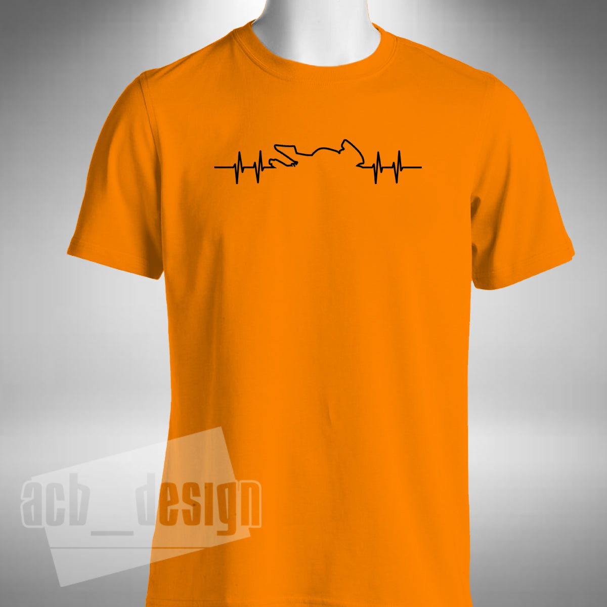 Bike Heartbeat Men's T-Shirt Superbike Motorbike Bikes Road Bike Small to 5XL