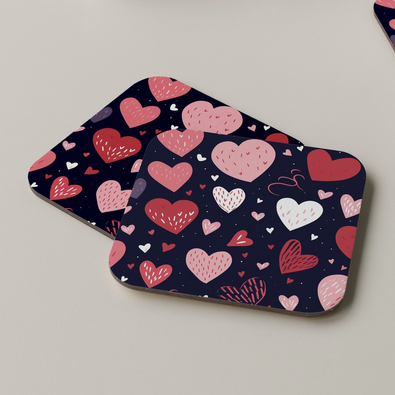 Love Heart Coaster Drinks Tea Coffee 04