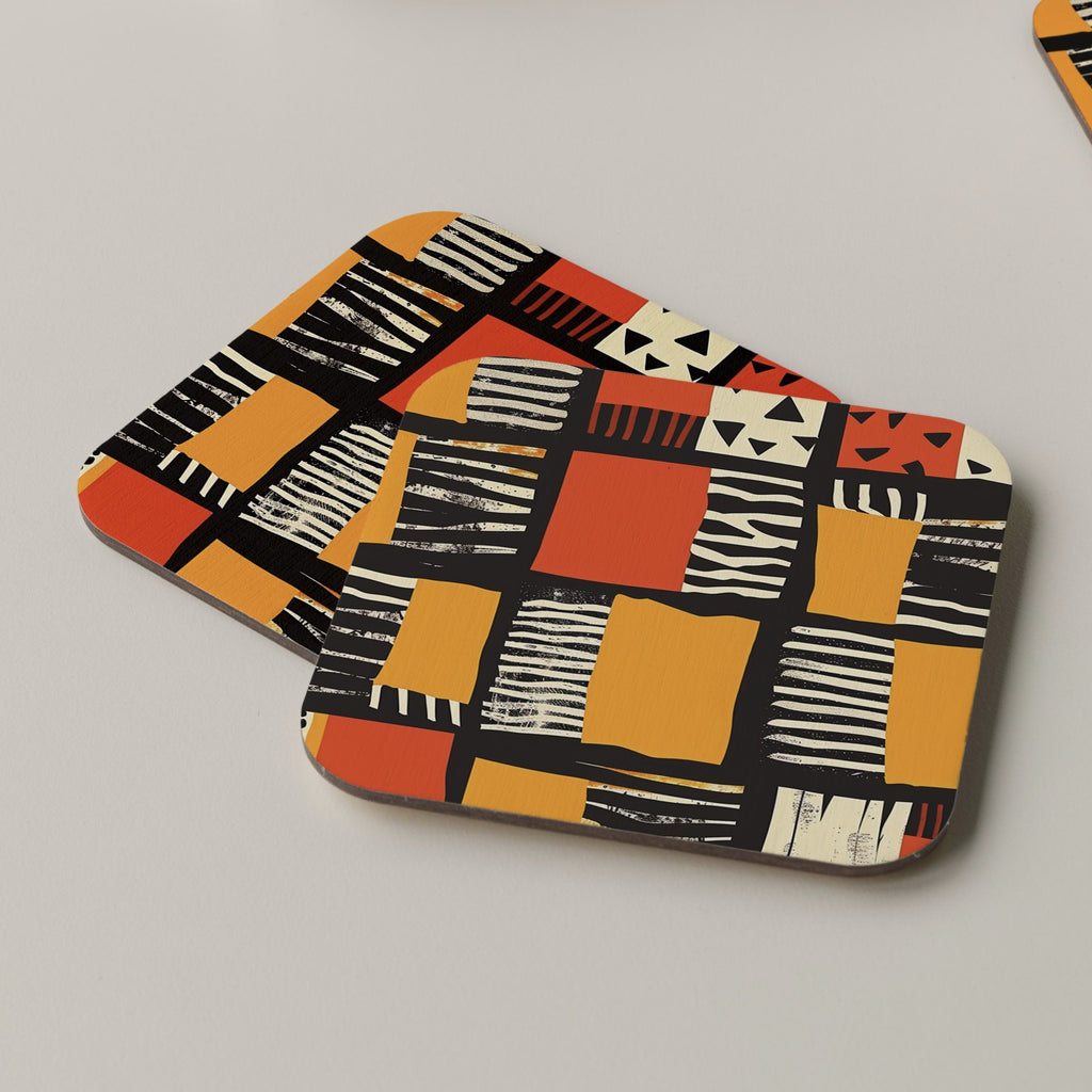 African Pattern Coaster Drinks Tea Coffee 03