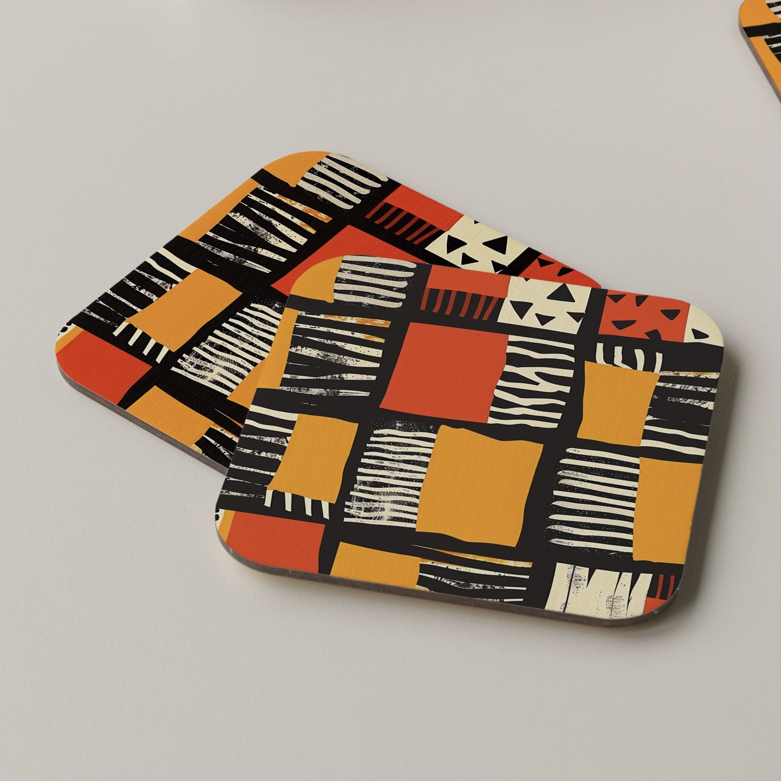 African Pattern Coaster Drinks Tea Coffee 03