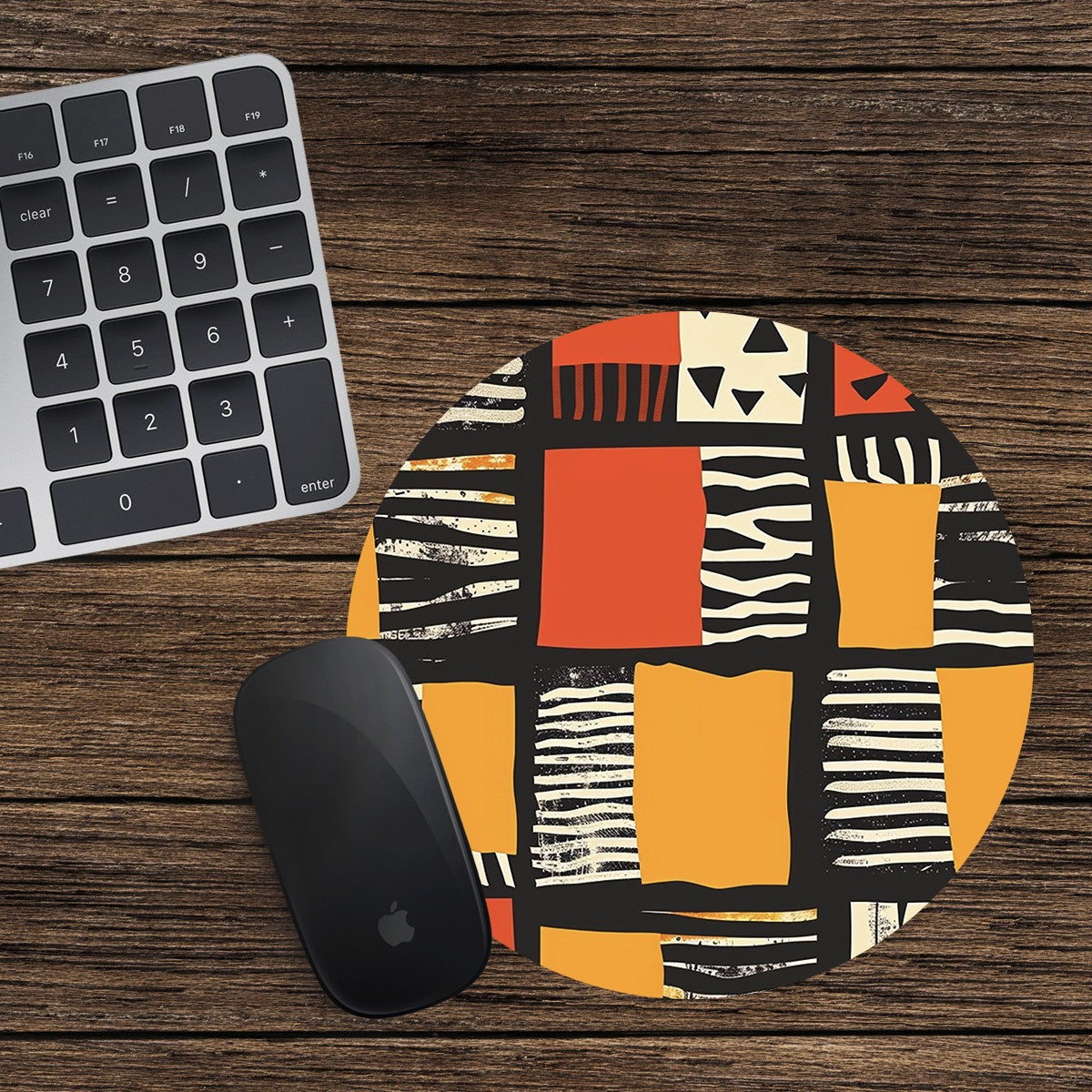African Pattern Round Mouse Mat / Pad Laptop Desktop Computer Africa 03