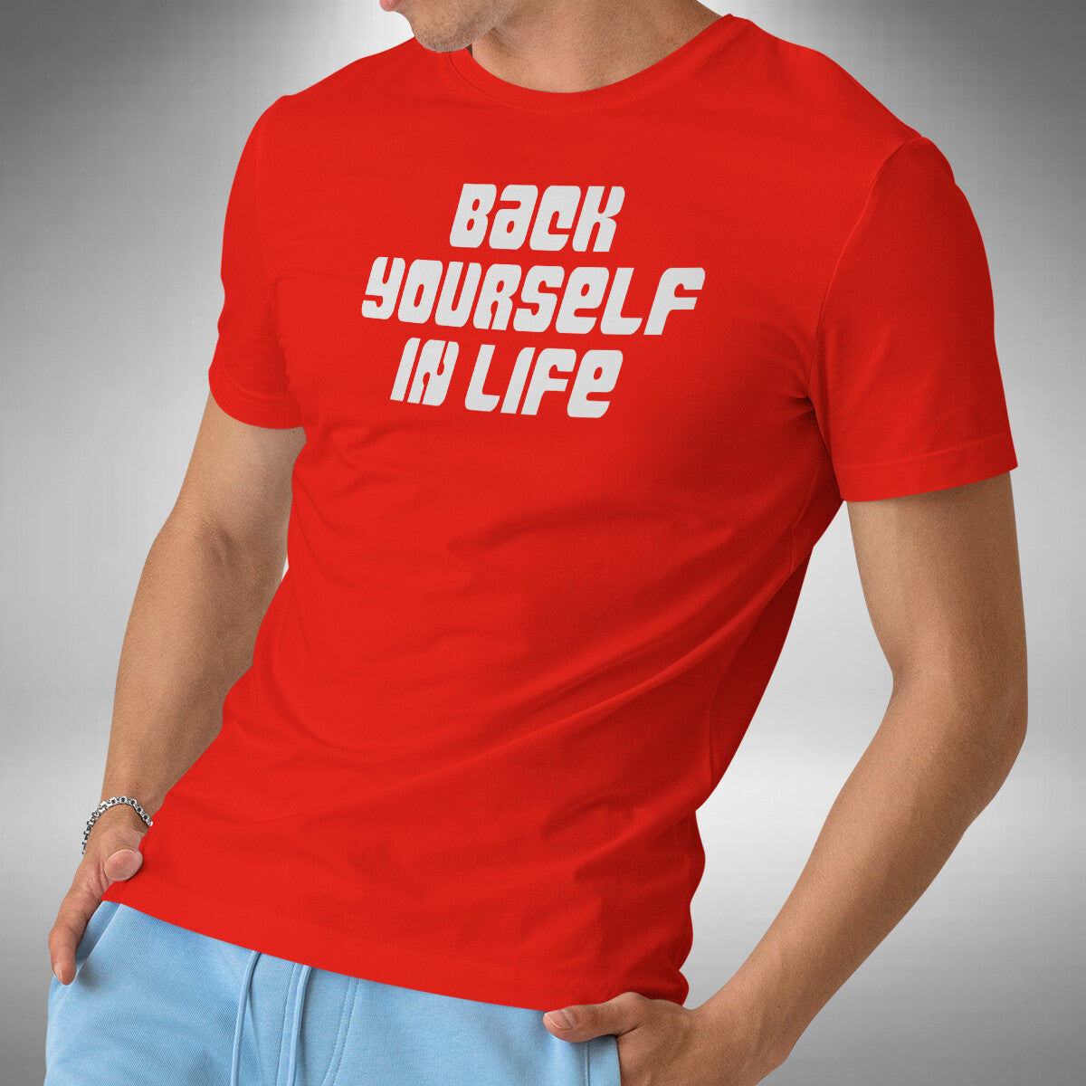 Back Yourself In Life Men's T-Shirt Life Quote People’s Opinions Fear Failure
