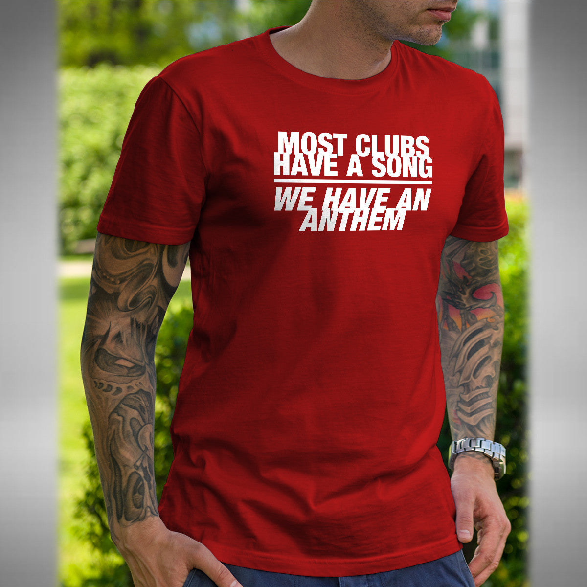 Club Anthem T Shirt Funny Liverpool Football Quote Salah Bobby Mane
