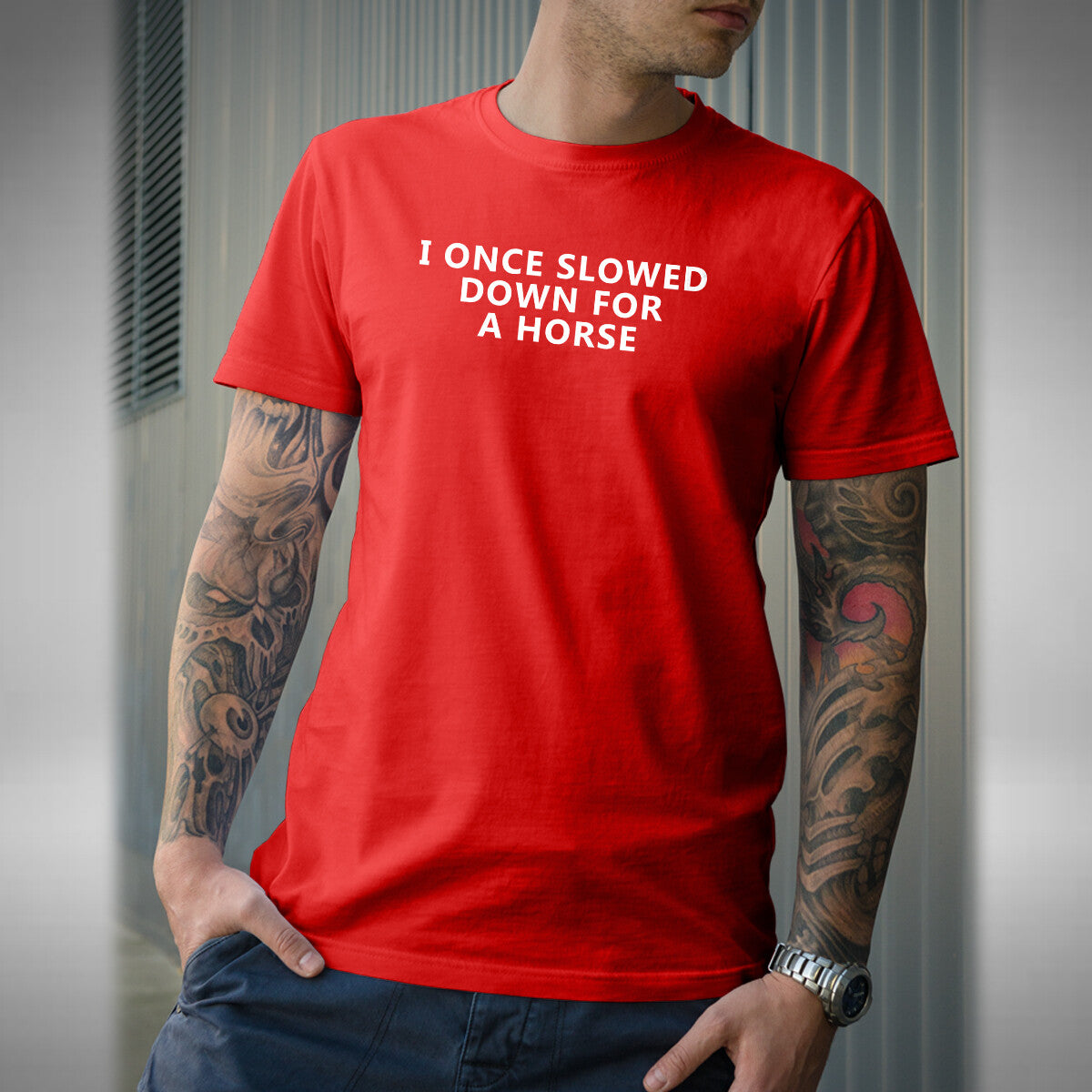 I Once Slowed Down For A Horse T-Shirt - Sean Lock Inspired Comedy Legend